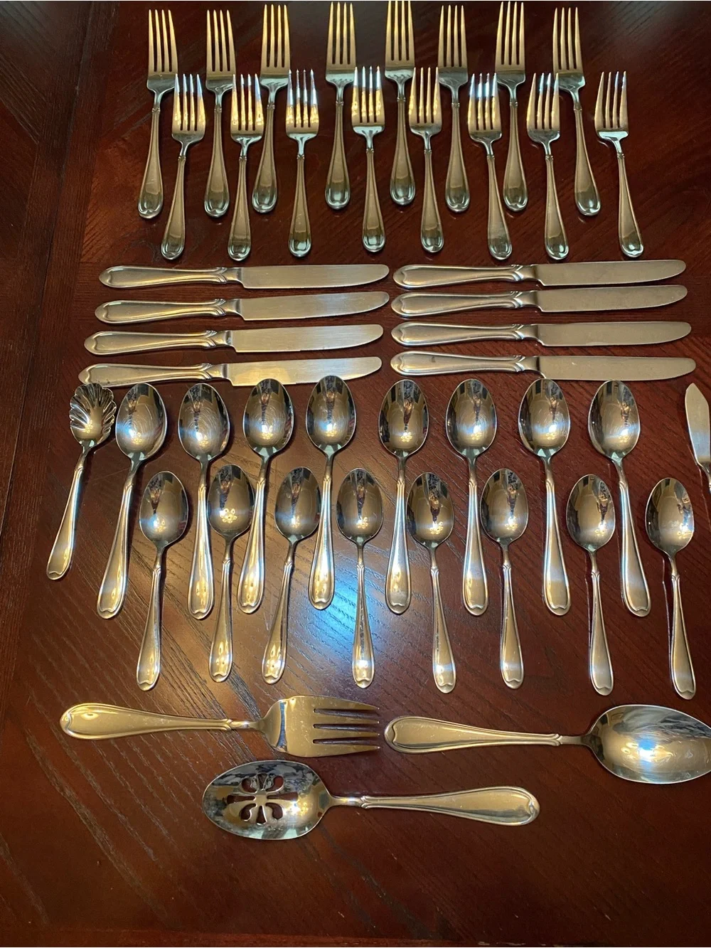 Wallace 18/10 Stainless Steel Flatware 8 piece  Set 45 pieces